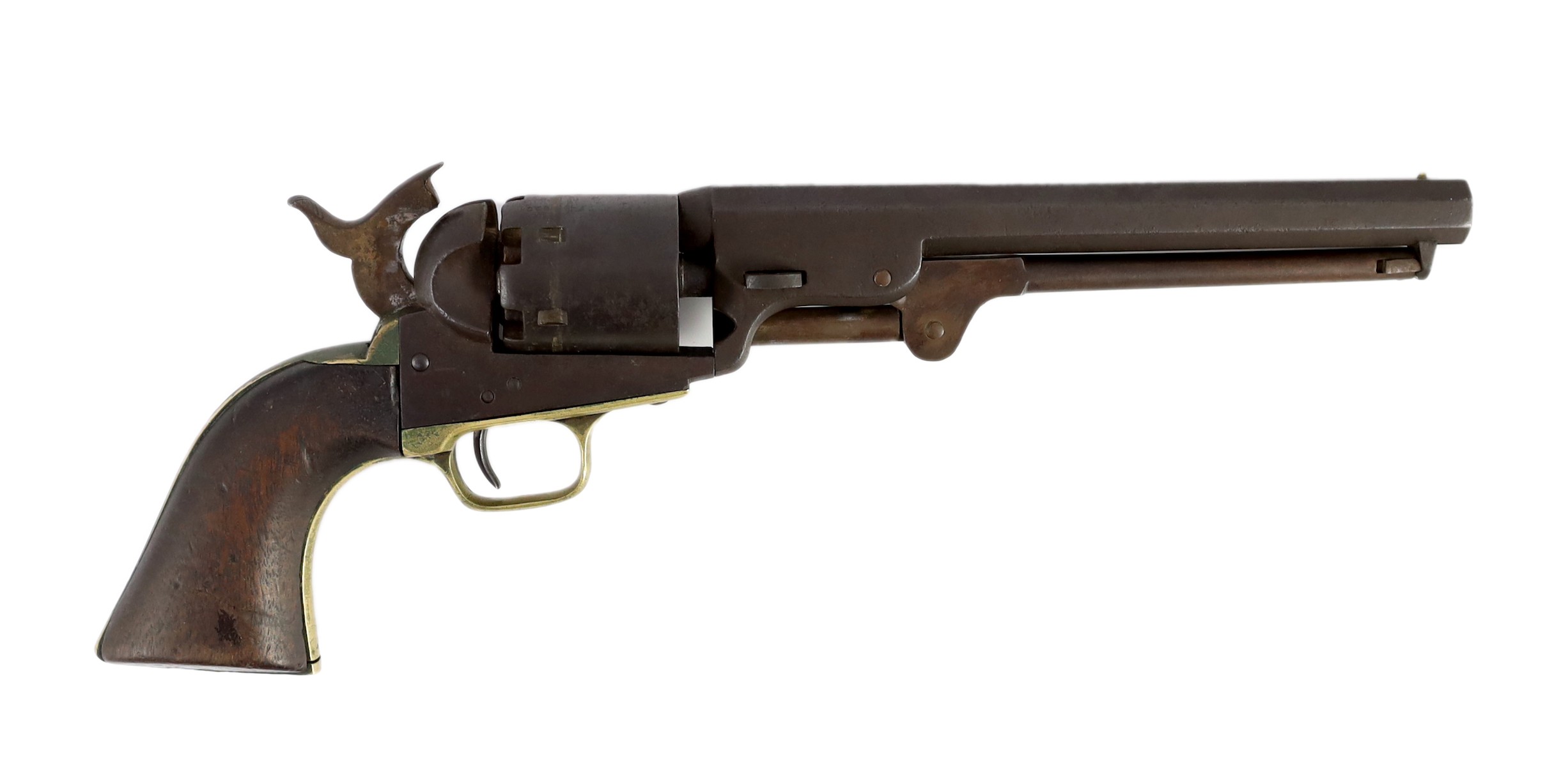 A Metropolitan Arms Co of New York Navy model revolver, 12.5cm high 33cm long